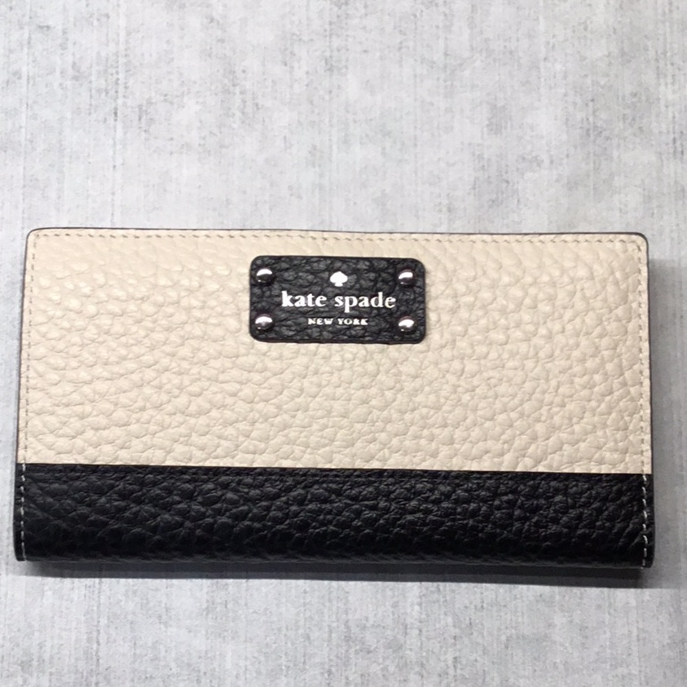 Kate Spade wallet Bifold Wallet beige/tan & black